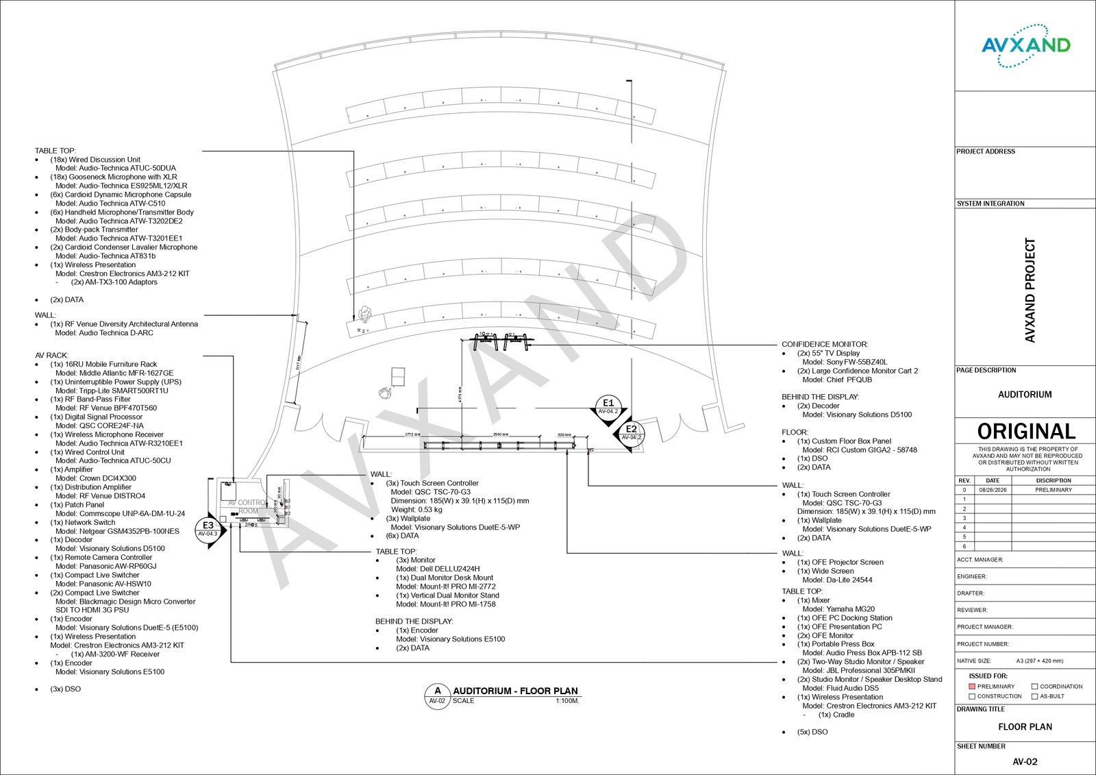 AV & ELV Solutions - Rack Elevation